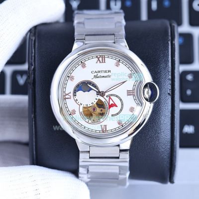 Replica Cartier Ballon Bleu De White Dial Stainless Steel Watch 42mm